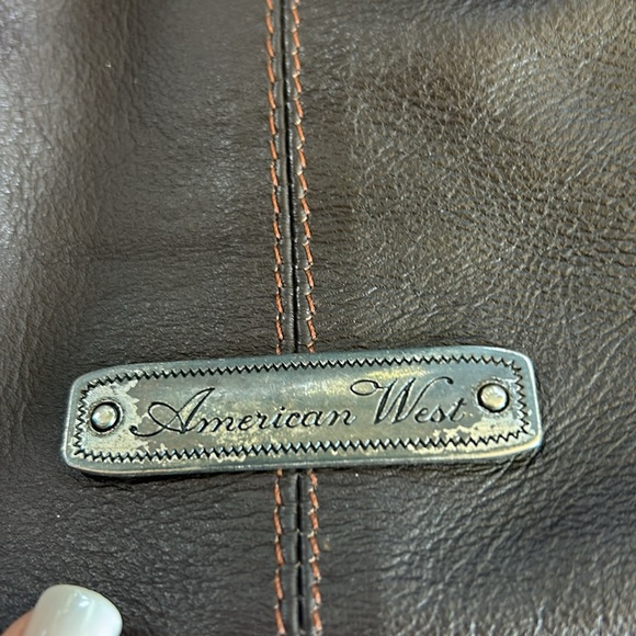 American West Purse & wallet. Genuine embossed  leather & soft  brindle hide - Picture 8 of 16